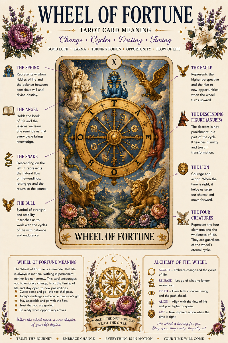 The Wheel of Fortune Tarot Meaning: Change, Cycles & Destiny
