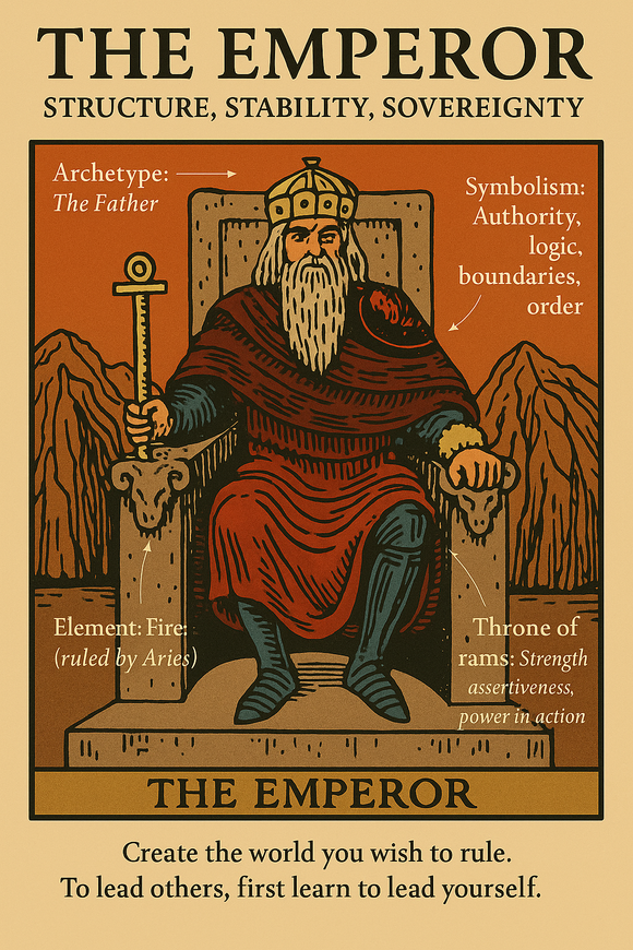 The Emperor Tarot Meaning: Structure, Power & Sacred Authority