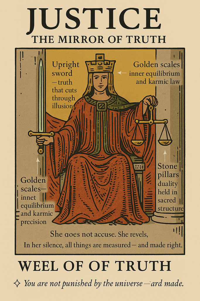 Justice Tarot Meaning: Truth, Balance & Accountability