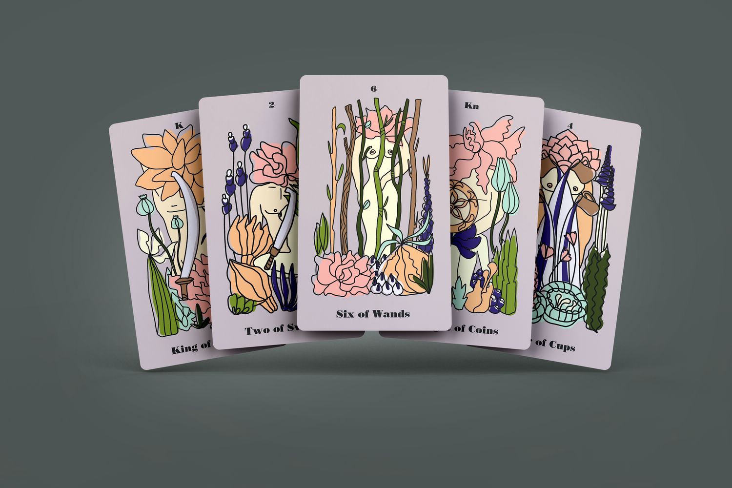 Sensual Garden Tarot 78+2 Extra Cards Deck with Guidebook – Dark