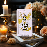 Baraja de cartas del Tarot The Golden Path con 78 cartas más 2 cartas adicionales y guía