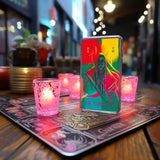 Baraja de tarot Neon de 78 cartas con guía