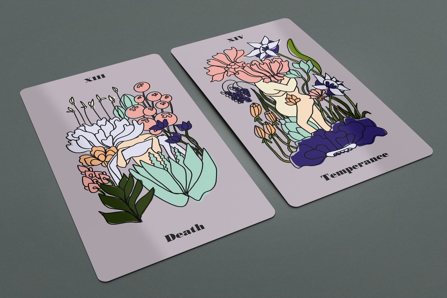 Sensual Garden Tarot 78+2 Extra Cards Deck with Guidebook – Dark