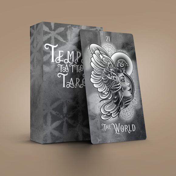 Tempest Tattoo Tarot 78 Cards Deck with Guidebook